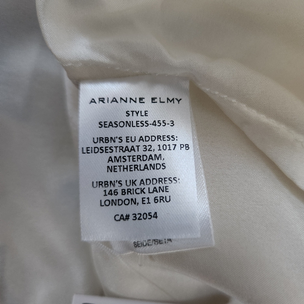 Free People Arianne Elmy White & Gold Organza Good Luck Dress Women's Size Large - Picture 10 of 14